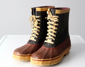 vintage Explorers steel shank rubber boots - men's size 9