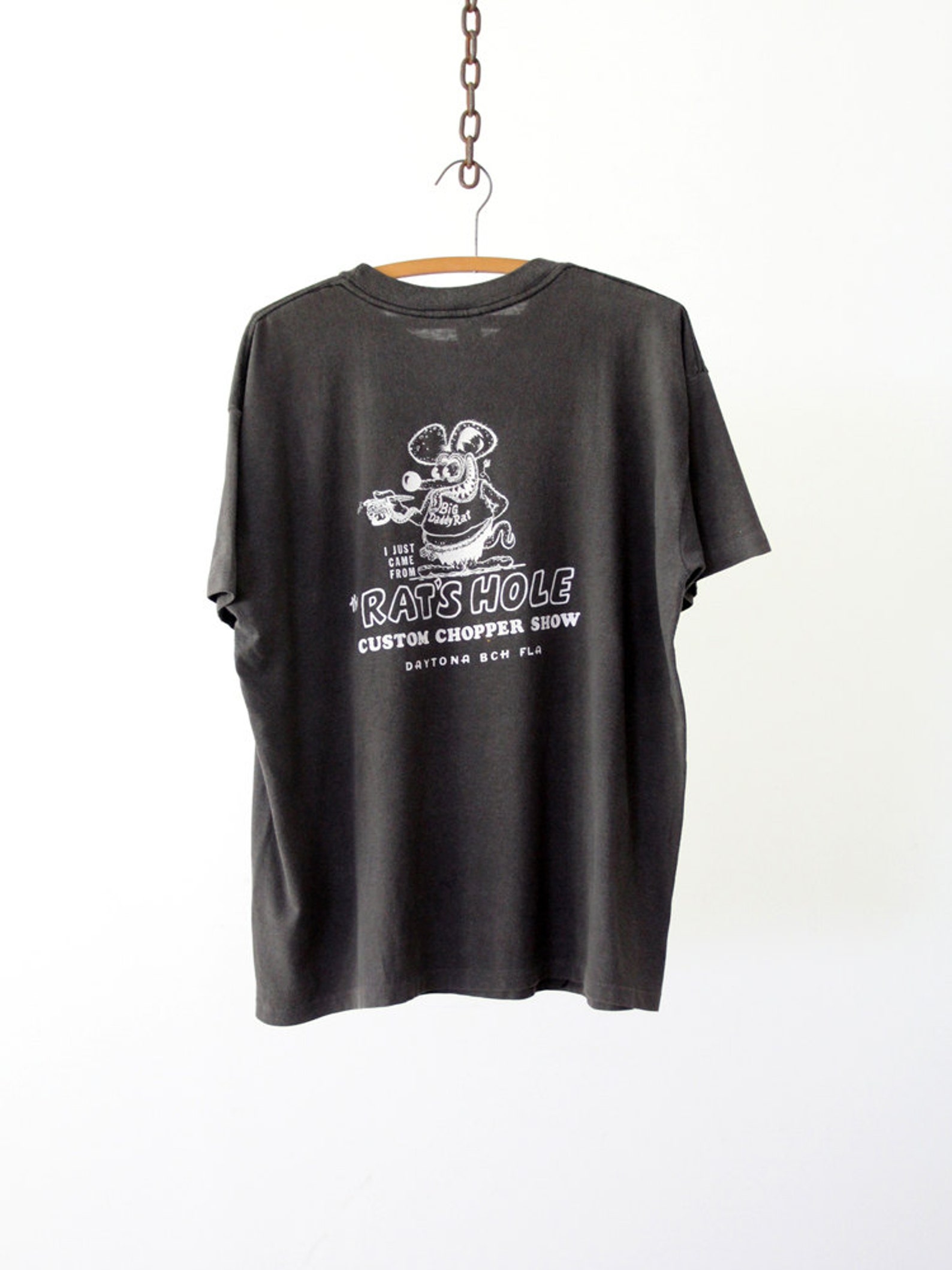 Rat's Hole T-shirt Vintage Bike Week Tee Large Black - Etsy