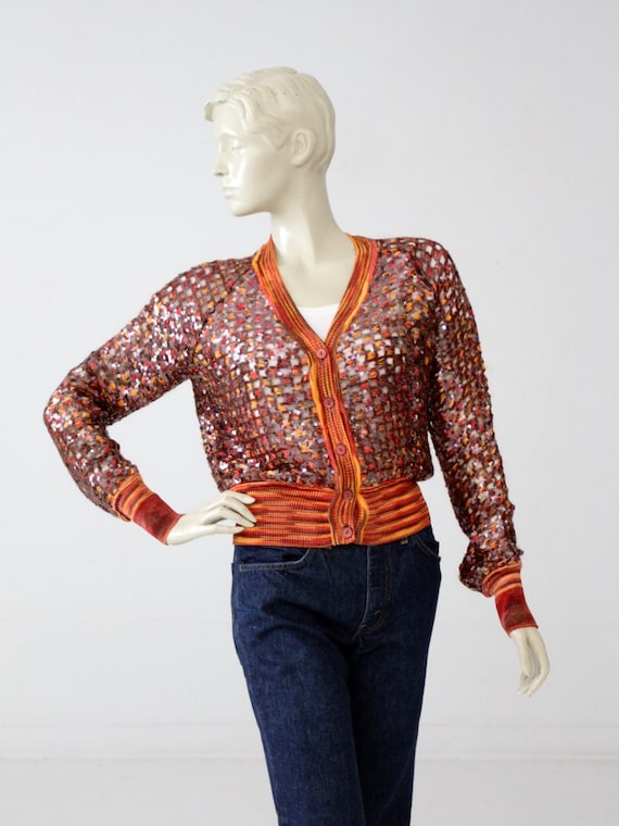 sequin cardigan sweater