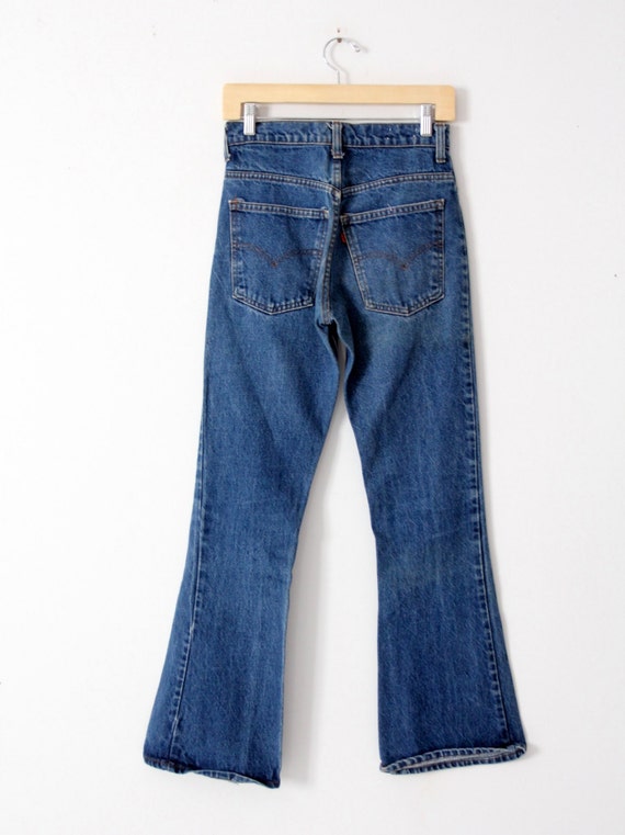 Levis 646 denim jeans, 1970s flare leg high waist… - image 5