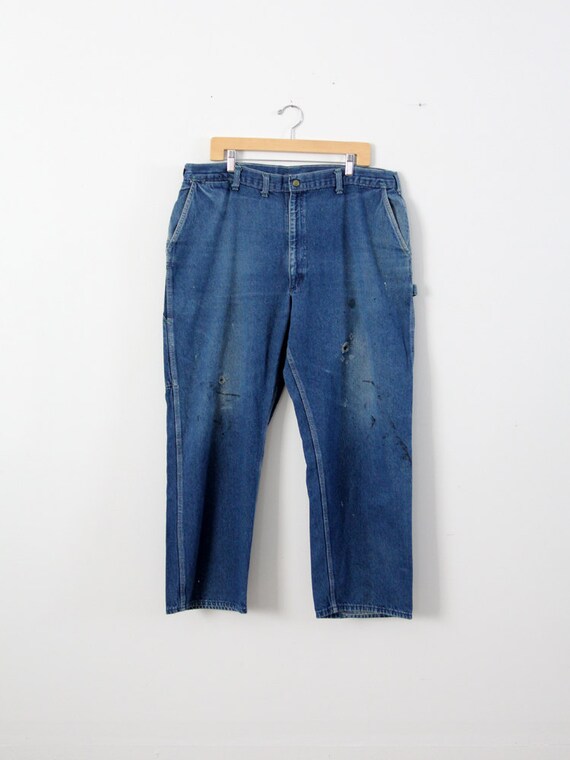 Vintage Oshkosh Distressed Denim Jeans 39 X 28 - Etsy Vintage Oshkosh Distressed Denim Jeans 39 X 28 - Etsy