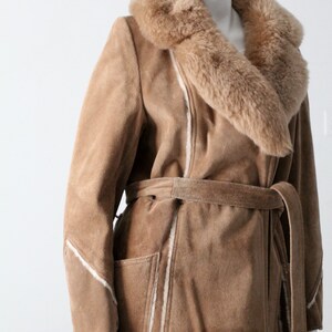 vintage 70s shearling full length coat image 8