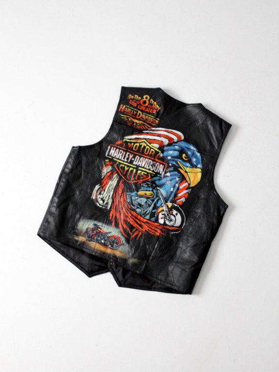 Gilet Biker Pelle Tipo Harley Davidson Ottimo Per Patch Art.01064 - Foto 11