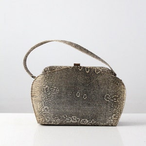 1940s monitor lizard skin handbag