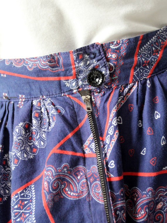 vintage 50s bandana print skirt - image 4