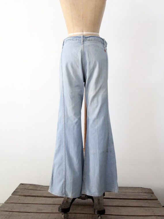 vintage 1970s Levis bell bottom jeans 34 x 32 - image 9