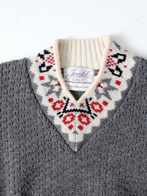 vintage wool ski sweater - image 2