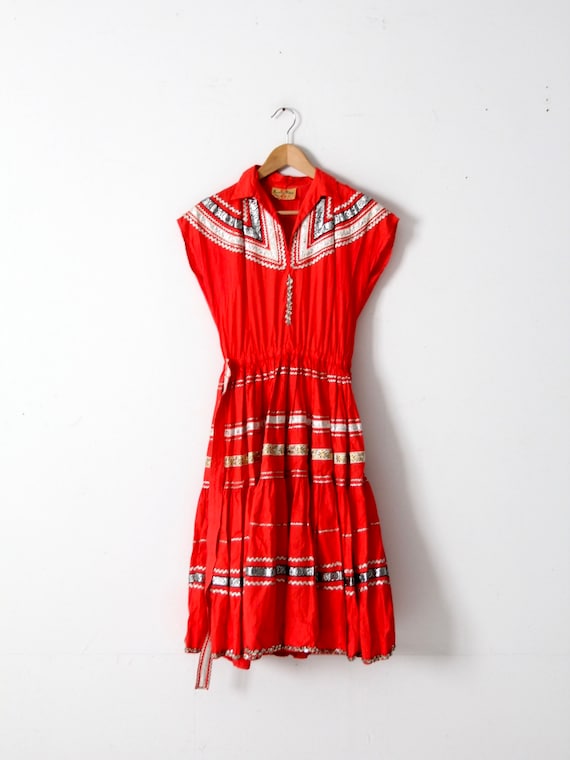 vintage Thunderbird Fashions dress, 50s southwest… - image 2