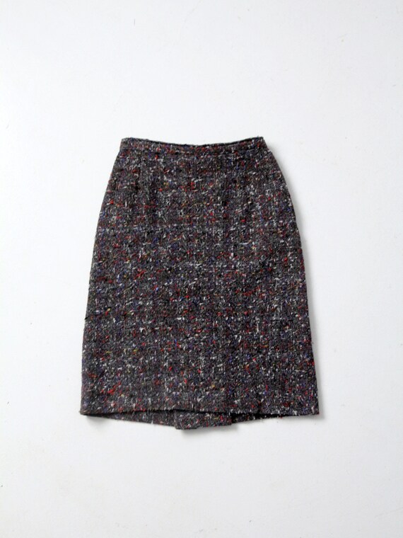 vintage 50s tweed pencil skirt - image 2