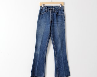 80s Vintage Levis 517 Boot Cut Jeans Flare Denim Pants Zipper Size