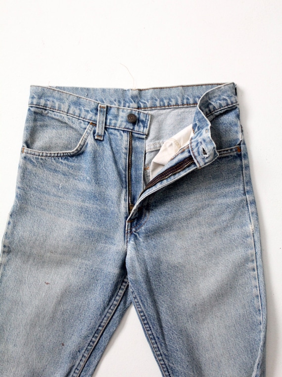 1970s Levis 646 jeans, vintage high waist crop fl… - image 4