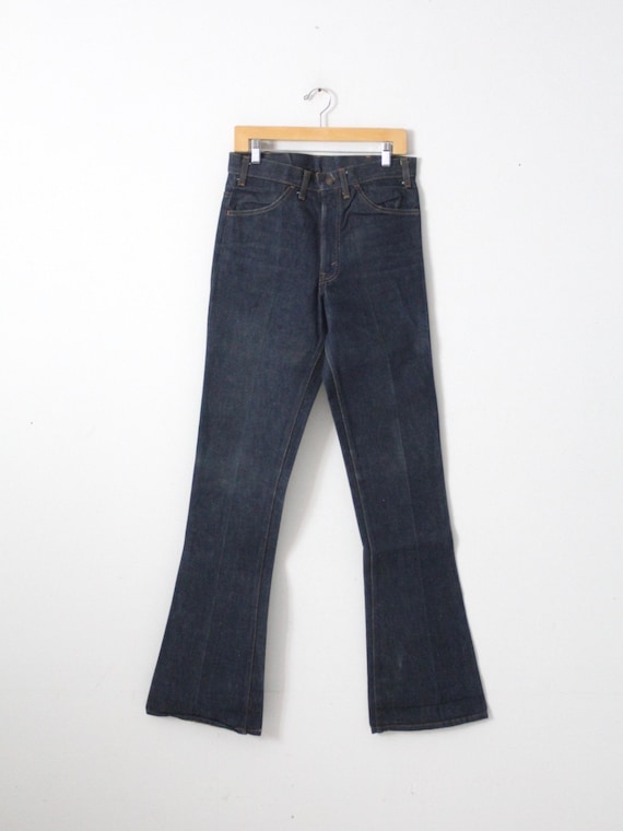 vintage 70s Levis 646 flare leg tall jeans 32 x 3… - image 2