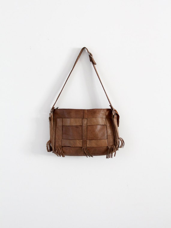 1970s leather bag with fringe