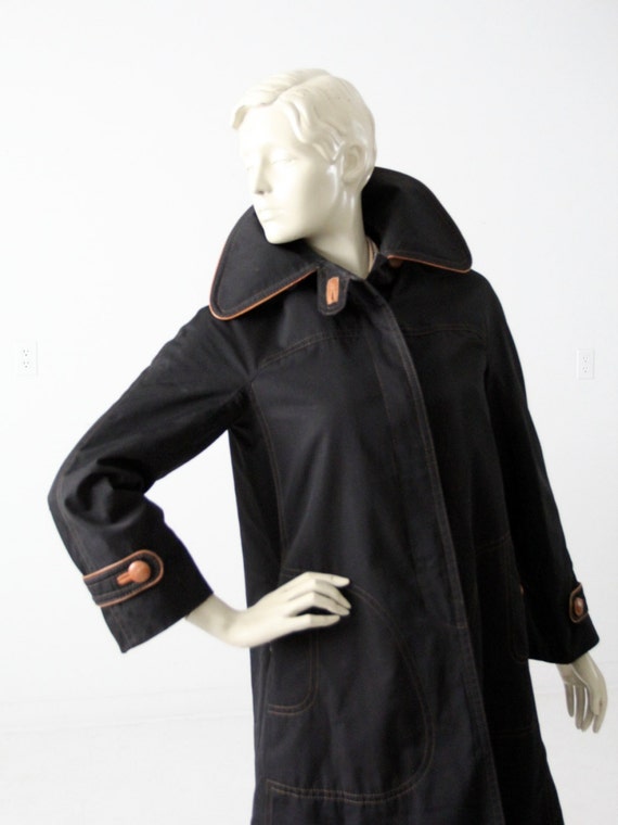 vintage Cortefiel trench coat, black coat - image 2