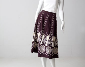 spódnica w stylu vintage boho z cekinami
