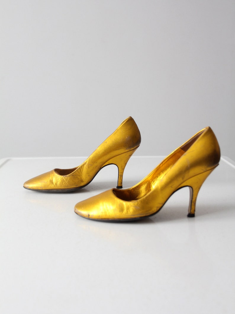 Gold Metallic Trainer Pumps