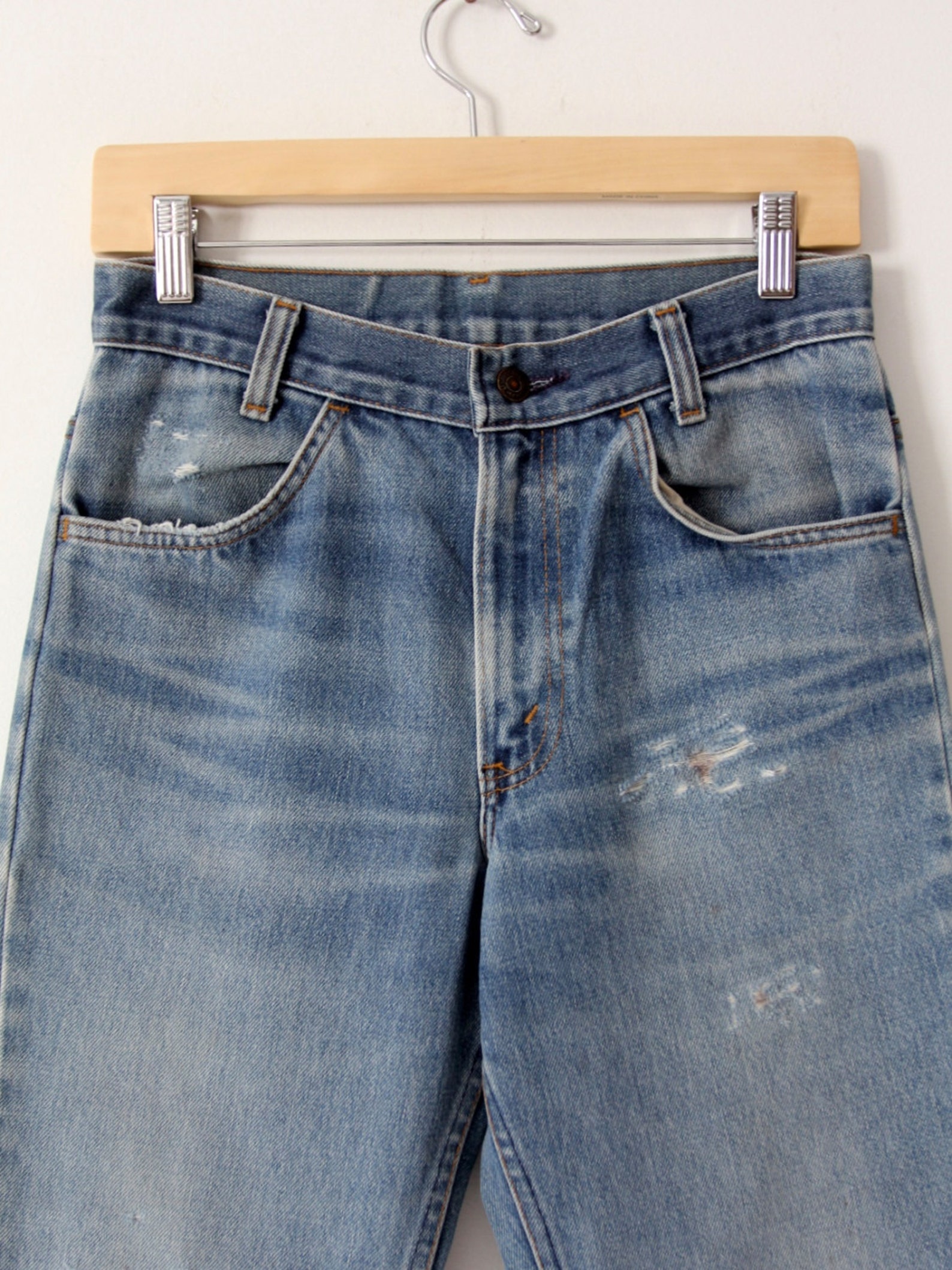 1970s Levis jeans vintage boot cut denim orange tab 29 x 30 | Etsy