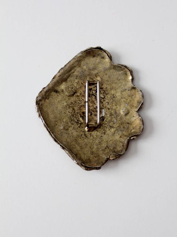 large vintage shell-shape buckle - image 5