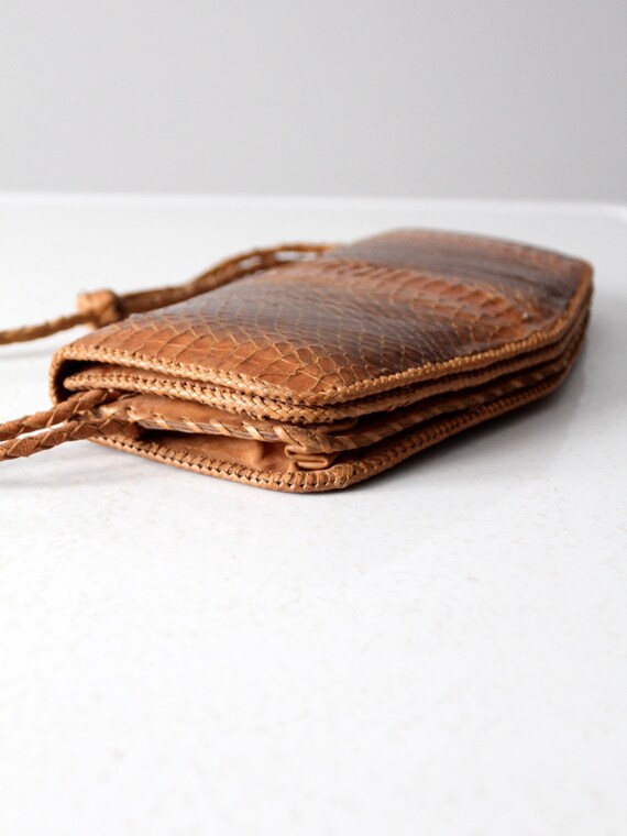 vintage snakeskin purse, crossbody shoulder bag - image 7