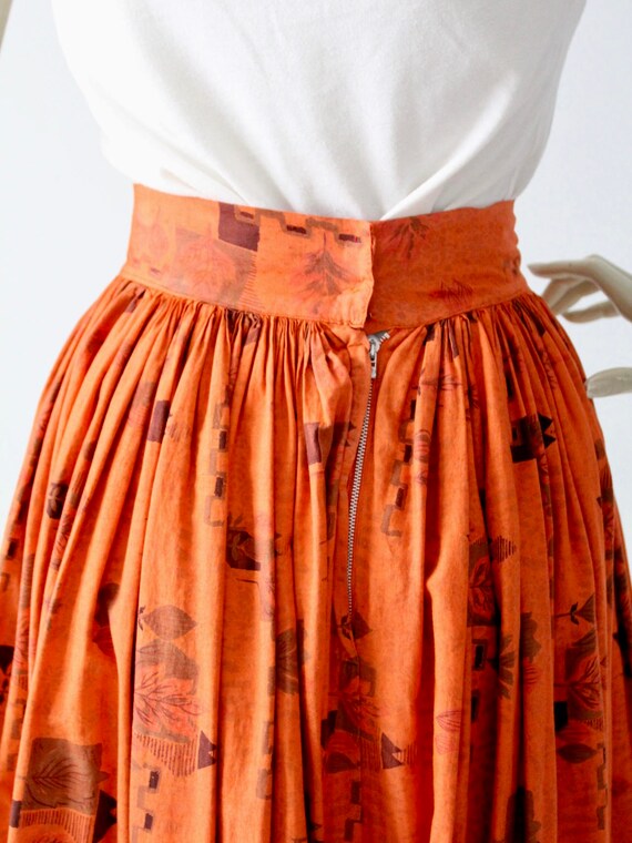 vintage 50s southwestern circle skirt - image 4