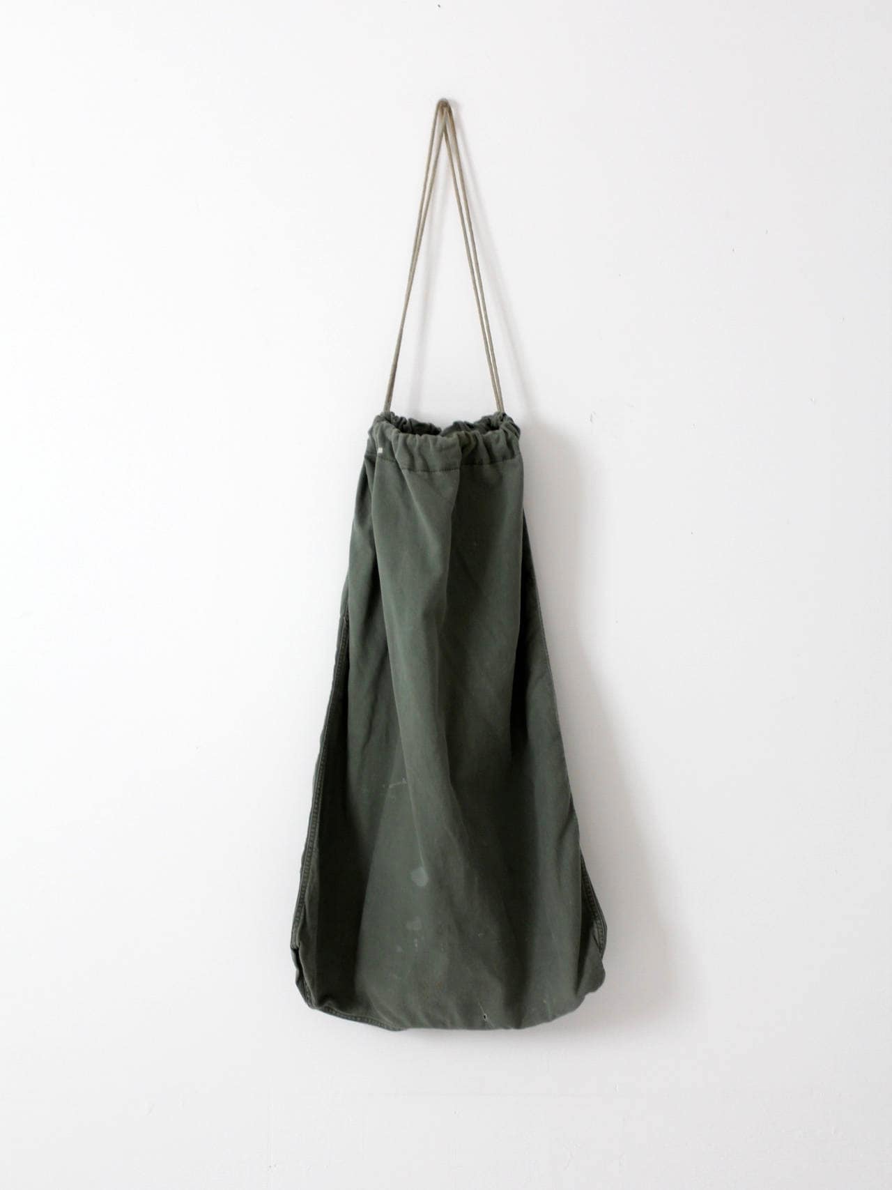 Vintage US Army Drawstring Bag, Olive Green Canvas Laundry Bag - Etsy