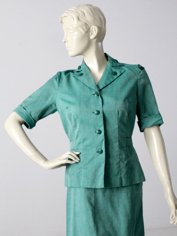 vintage 50s Girl Scouts uniform, camp shirt and s… - image 2