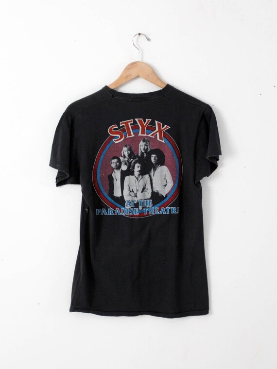 STYX パラダイスシアター Tシャツ　ビンテージバンドTシャツ　サイズM相当 Vintage Styx T-shirt, 1981 Paradise Theatre World Tour, Band Tee
