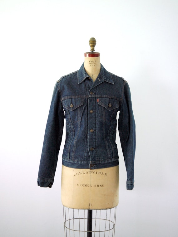 1970s Levis denim jacket vintage blanket lined jacket flannel lined jean jacket