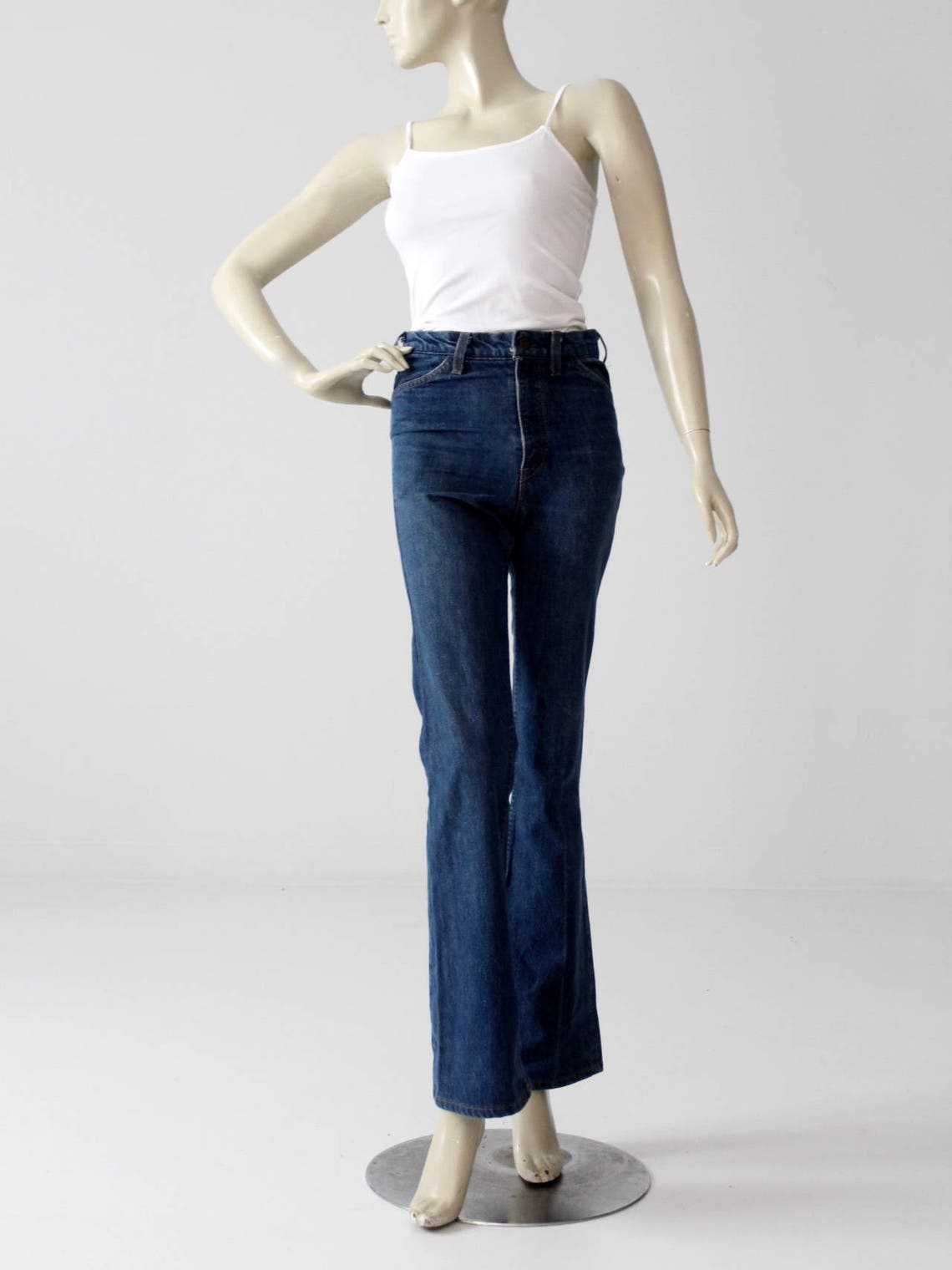 vintage Levi's jeans, flare leg 70s denim, 29 x 33, foto 2 di 5