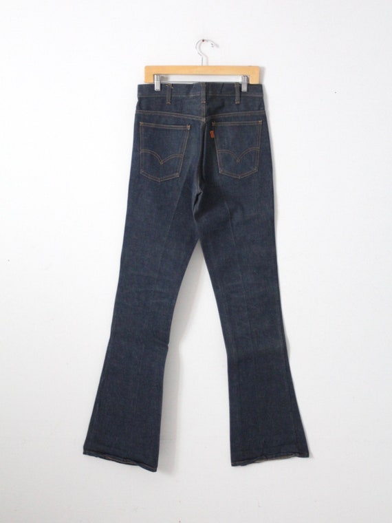 vintage 70s Levis 646 flare leg tall jeans 32 x 3… - image 4