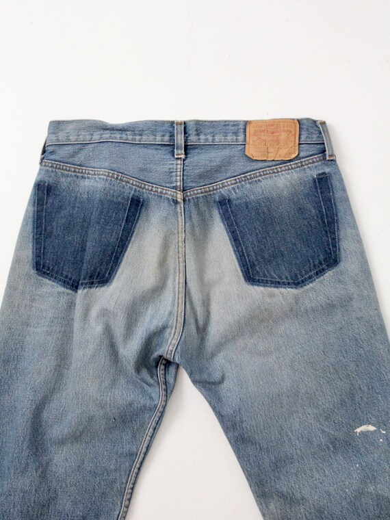 Levis 501 jeans, vintage 501s cropped denim, 34 x… - image 6