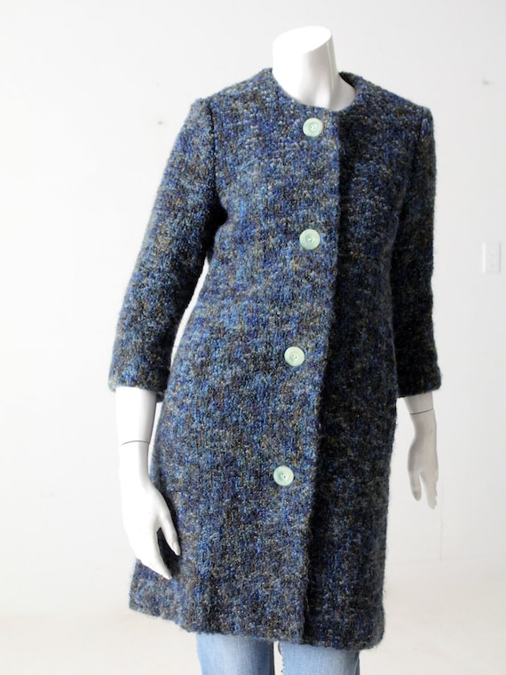 vintage 60s tweed coat - image 2