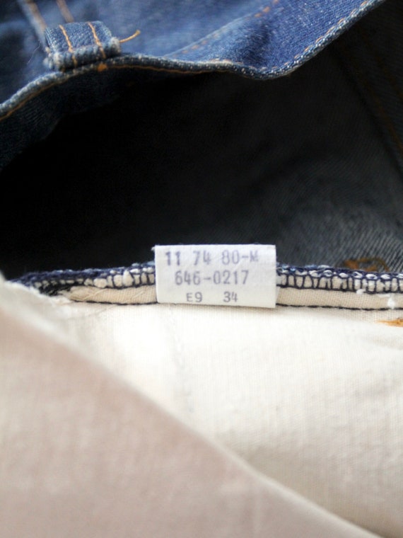 vintage 70s Levis 646 flare leg tall jeans 32 x 3… - image 7