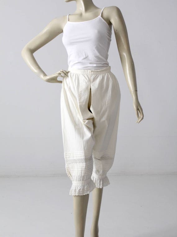 Bombachos antiguos de pierna dividida pantalones abiertos en la entrepierna Etsy Espana