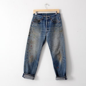 Jeans vintage Levi&#39;s 501 para pintor desgastado 31 x 29