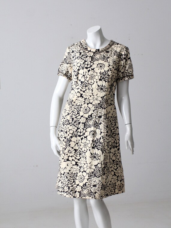 vintage 60s floral short sleeve dress