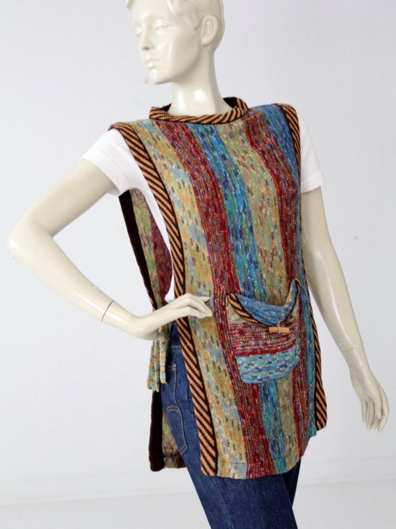 vintage tunic sweater, 70s faded glory knit sleeve
