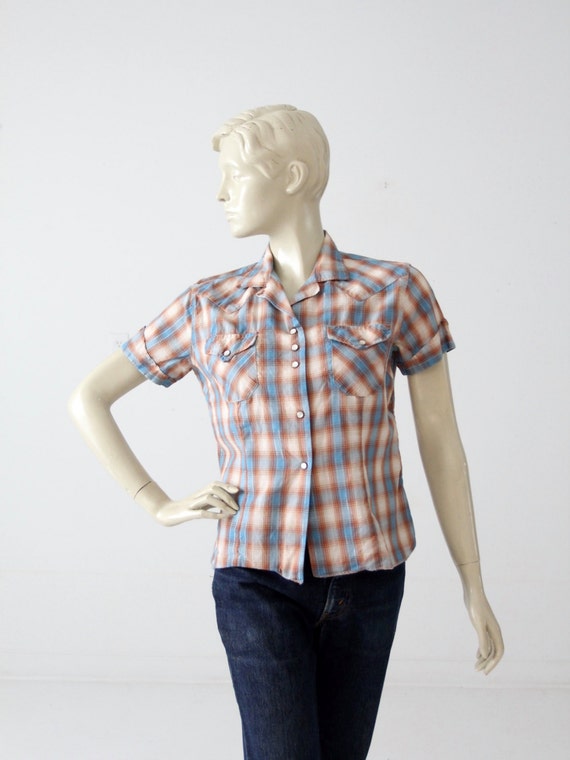 H Bar C women's shirt, 60s western rockabilly blou