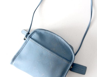 vintage 1990s Coach mini blue leather crossbody bag