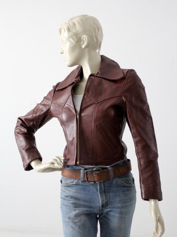 Vintage 70s Walter Dyer Leather Jacket - Etsy