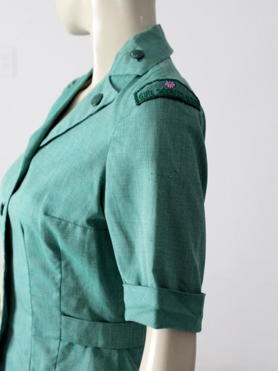 vintage 50s Girl Scouts uniform, camp shirt and s… - image 5