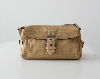 vintage Dooney & Bourke alligator print leather satchel