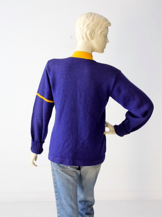 1950s school cardigan, vintage cheerleader sweater - image 4