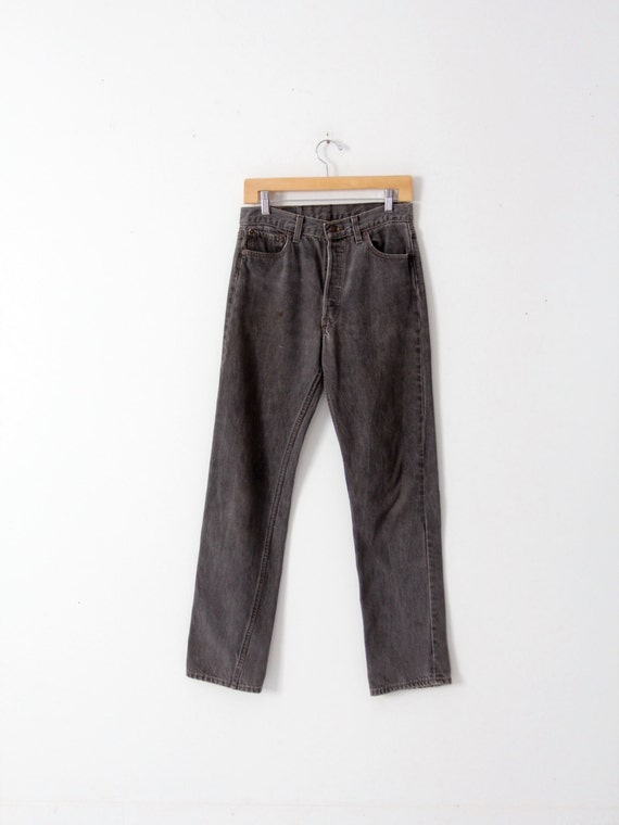 1980s vintage black Levi's denim jeans, waist 30