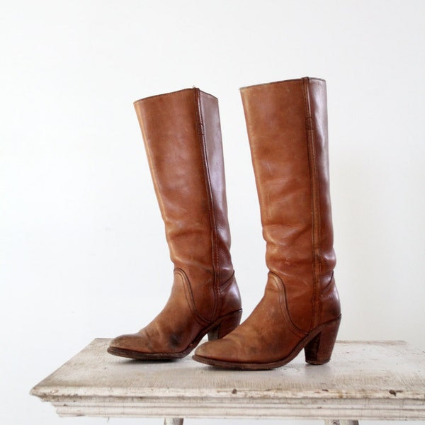 Vintage Frye Boots //  Tall Leather Cavalry // Womens Size 7