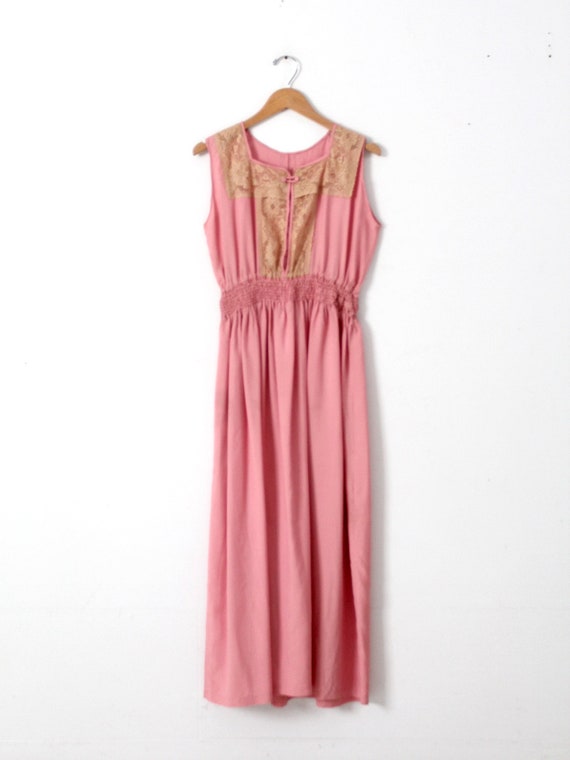 vintage 70s pink dress - image 3