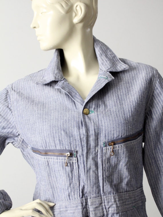 vintage Key coveralls, 1960s denim jumpsuit - image 2