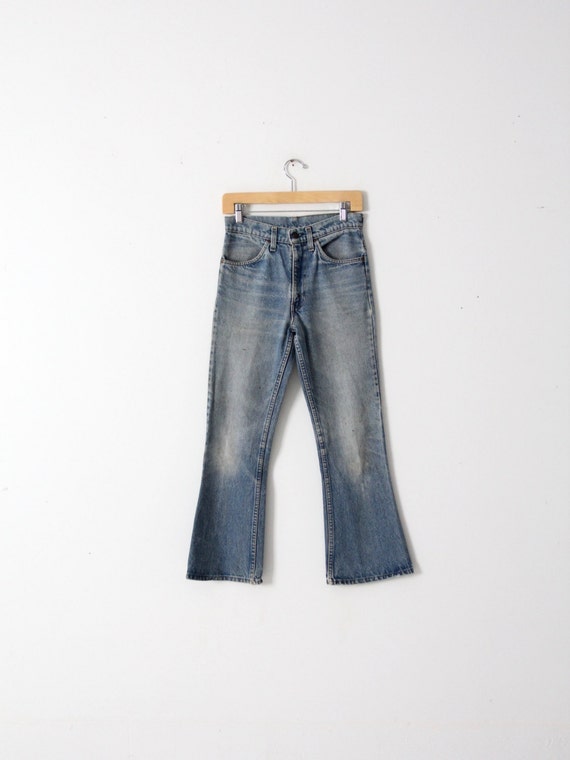 1970s Levis 646 jeans, vintage high waist crop fl… - image 2