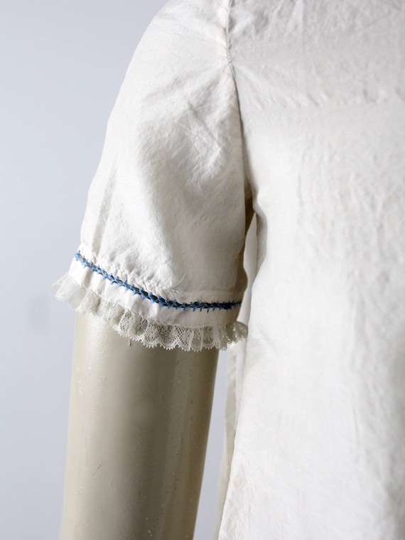 1920s silk blouse, cream pin tuck lace button up … - image 7