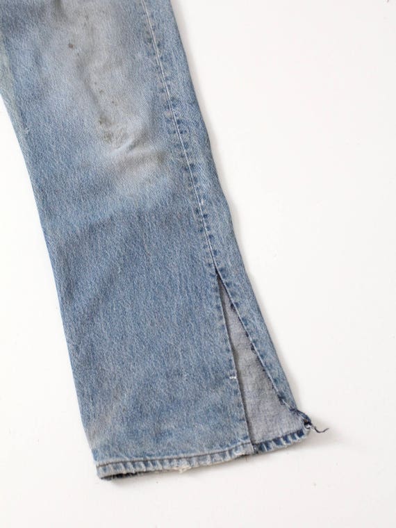 vintage Levi's 501 jeans, distressed jeans, slit … - image 4